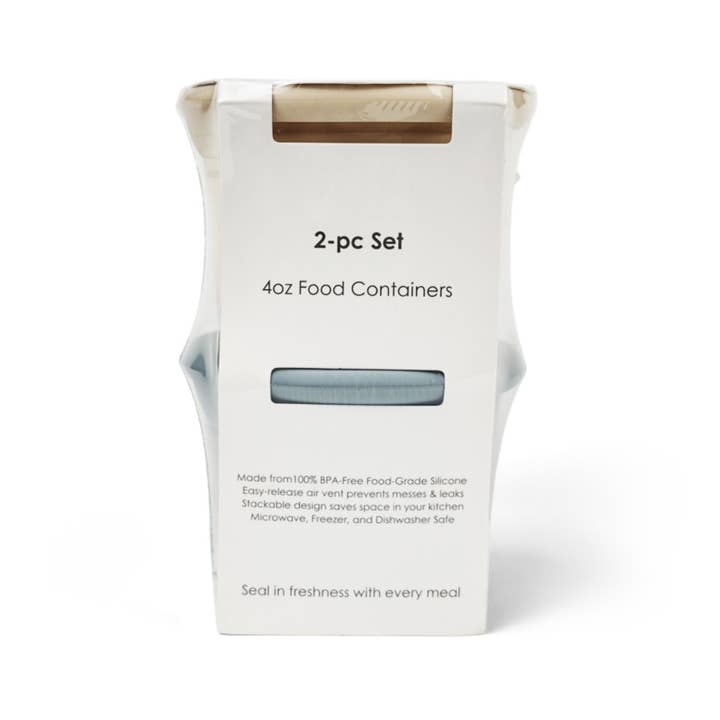 Ali+Oli - Wholesale Food Storage Container - Ali+Oli Silicone Food Containers (4oz) 2-pack (Sky-Khaki)2