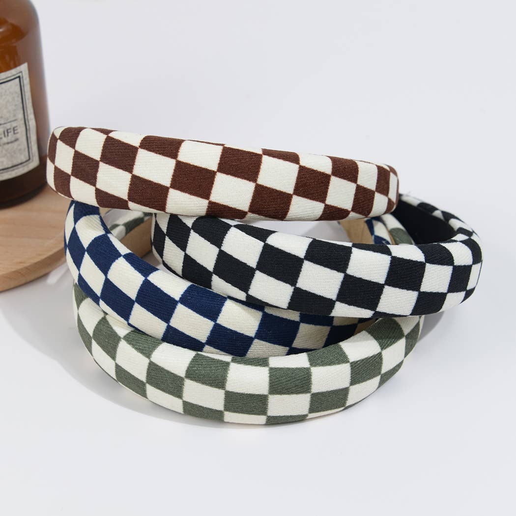 TheDivaSoap - Wholesale Fashion Headband - Women's - Checkerboard Plaid Headband5