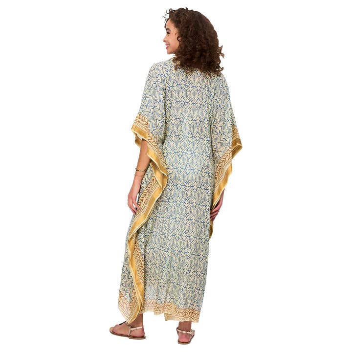 La Mano Boho - Wholesale Kaftan - Women's - LONG SUMMER KAFTAN 3/4 SLEEVES KAF8500G1