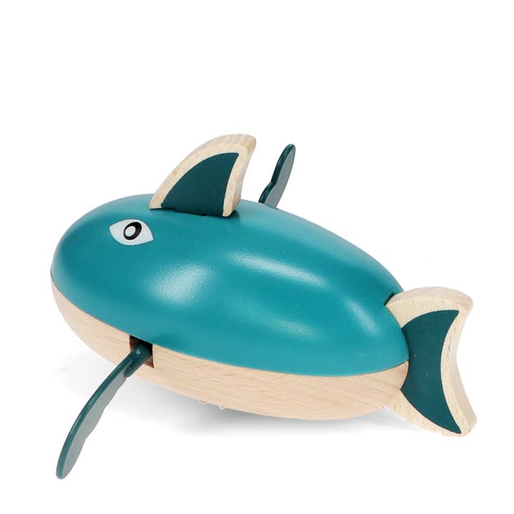 Rex B2B - Europe - Wholesale Bath Toy - Baby - Wooden wind-up bath toy - Shark1