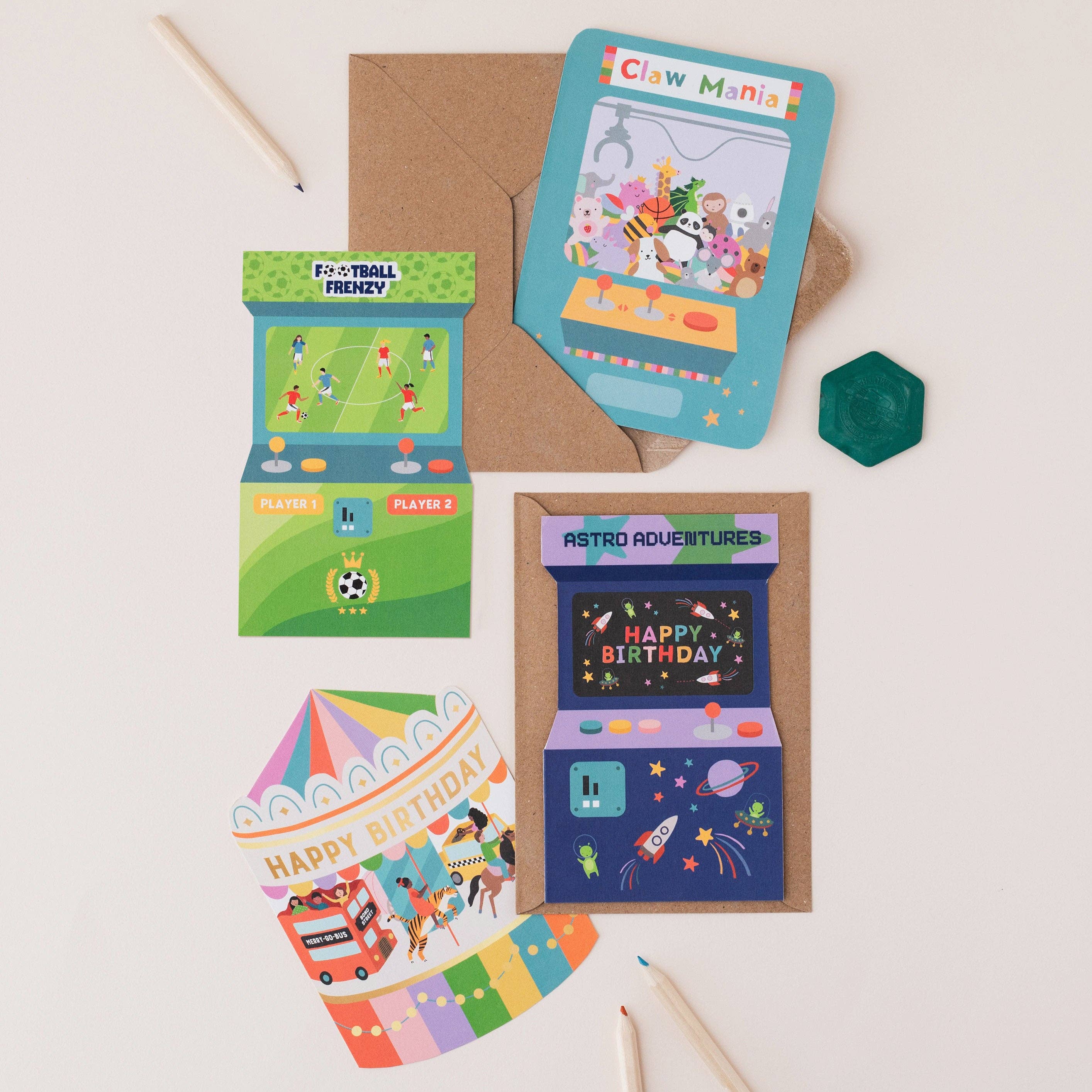 Mifkins - Wholesale Birthday Card - Fairground Carousel Shaped Birthday Card1