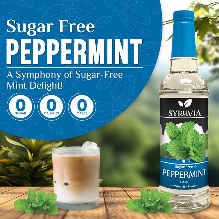 Syruvia - Wholesale Flavored Syrup - Sugar-Free Peppermint Syrup1