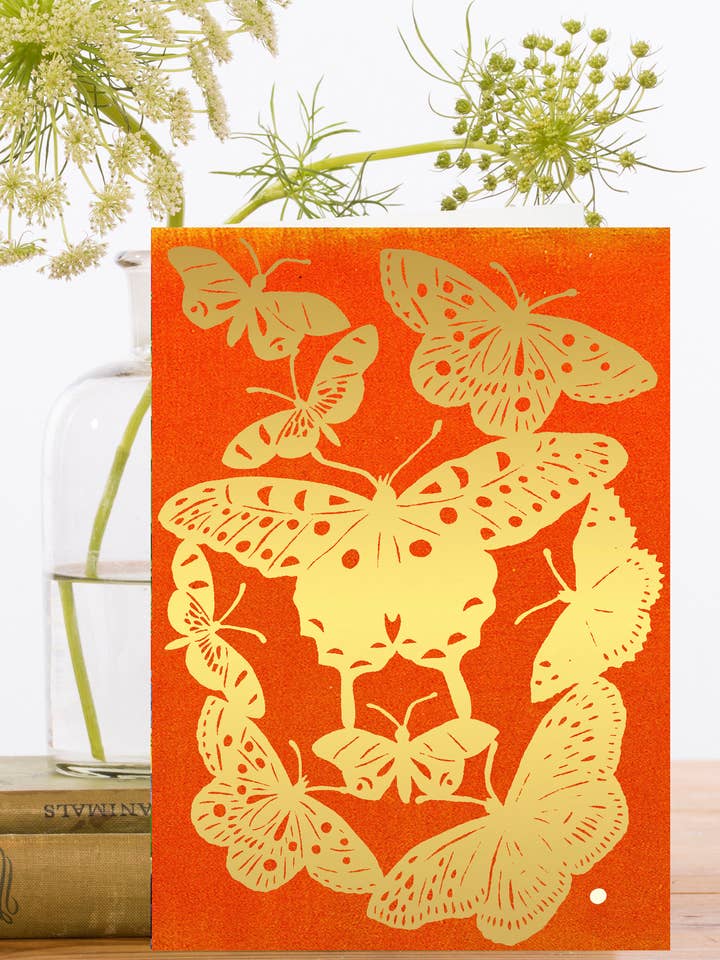 RS296P ~ Gold Foil Whimsical Greeting Card for wholesale by Madame Treacle
