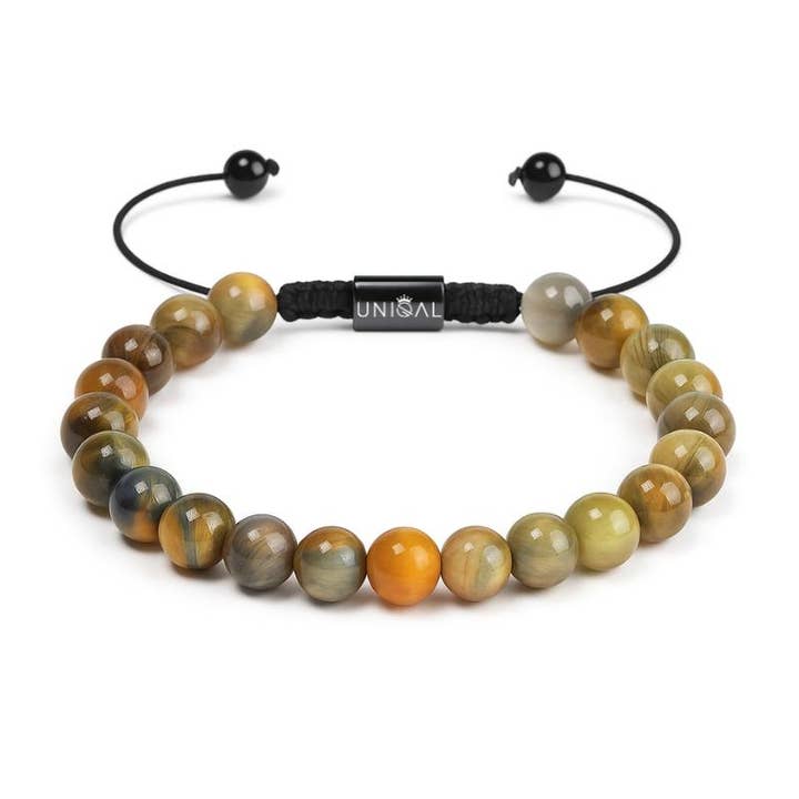 Bracelet perlé en agate naturelle 8 mm pour la vente par Uniqal.de