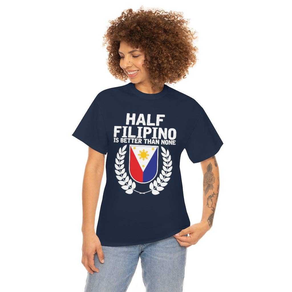 Teegarb LLC - Vendita all'ingrosso Maglietta serigrafata - Donna - Novità: mezzo filippino è meglio di niente, amante del Pinoy Pride, esilarante slang filippino, entusiasta del nazionalismo43