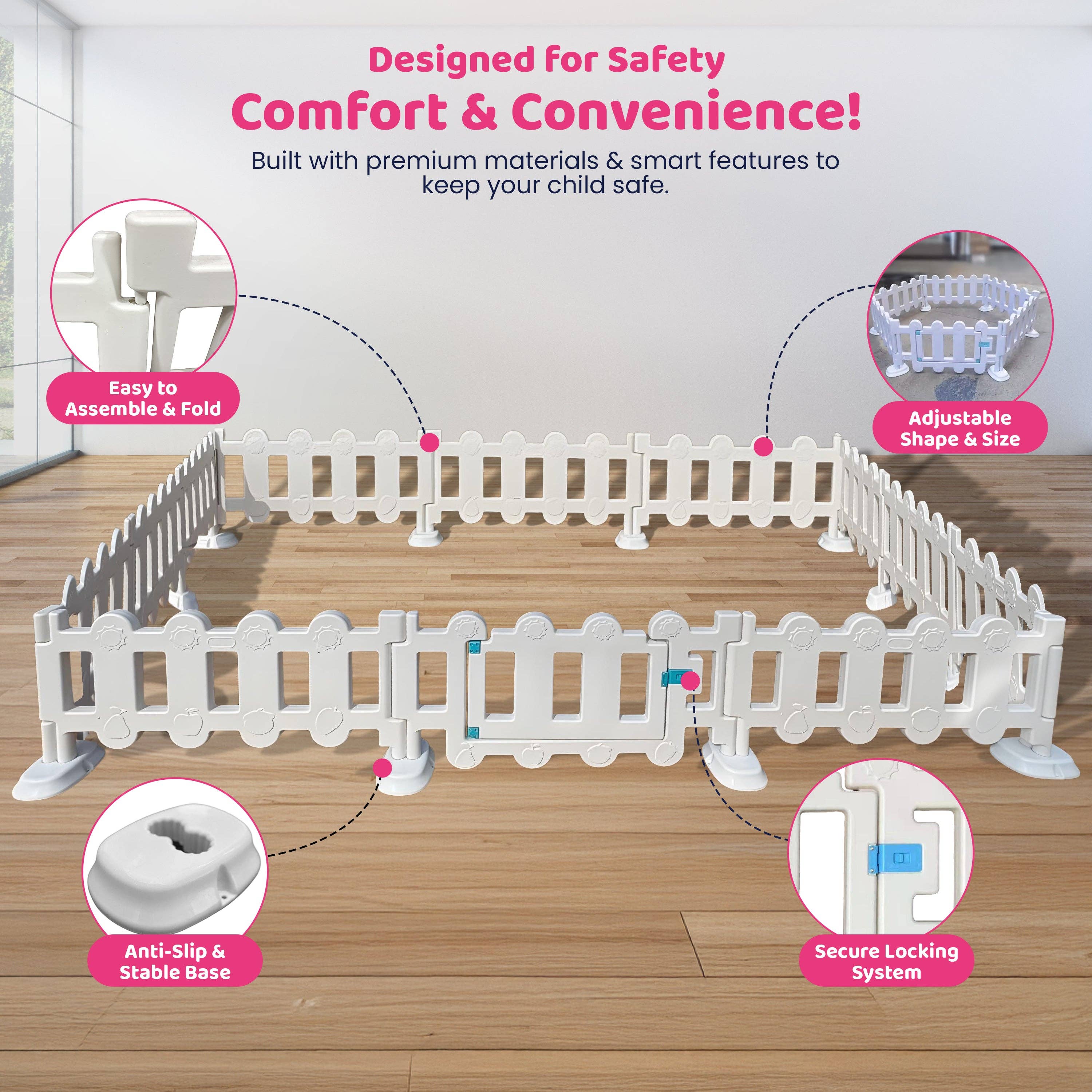 TQ FURNITURE – wholesale Toy set – Kids – Area 10ft x 10ft Plastic Gate and Fences2