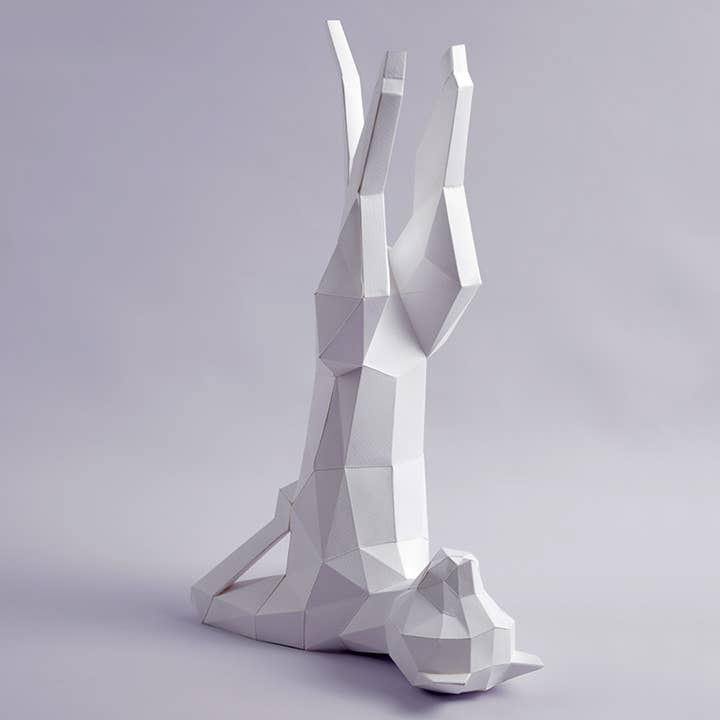 PAPERCRAFT WORLD - Wholesale DIY Craft Kit - Yoga Cat 3D PaperCraft Origami Model, PaperLamp