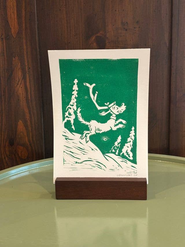 Max // 5x7 Block Print for wholesale by Cromulent Creative