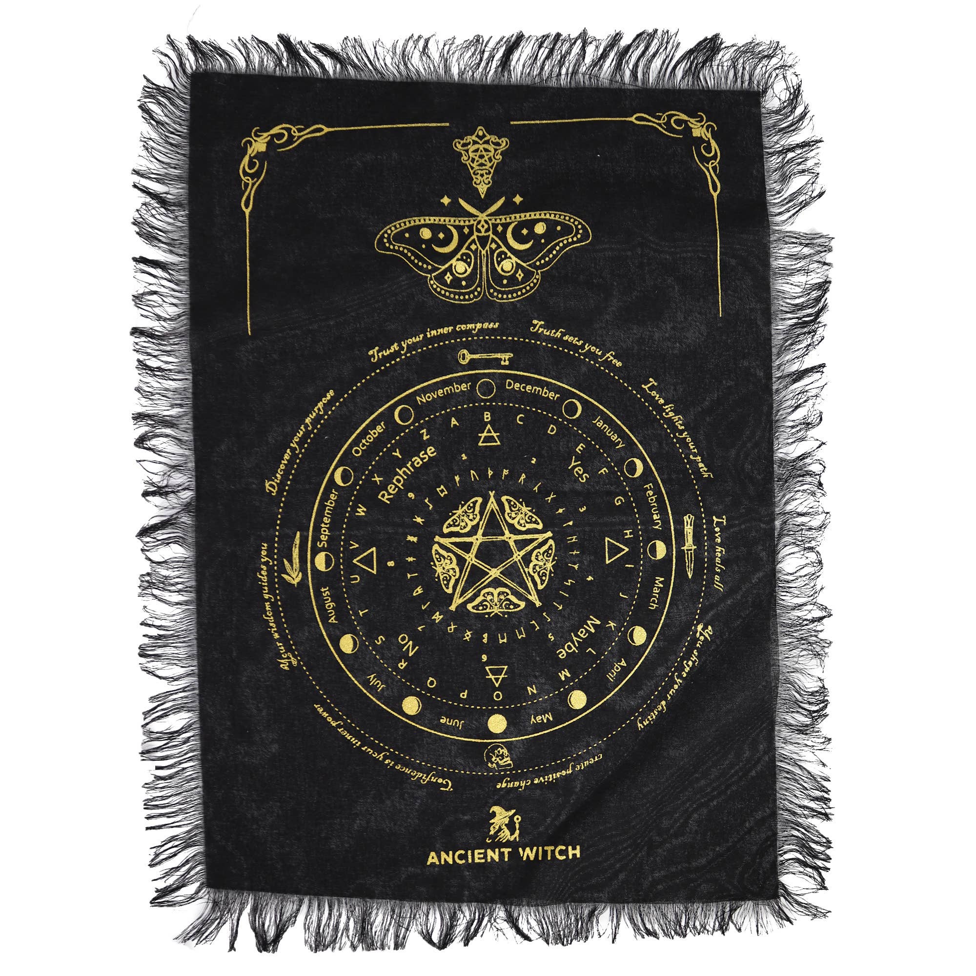 Ancient Wisdom - Wholesale Tablecloth - Ancient Witch Pendulum Divination Cloth9