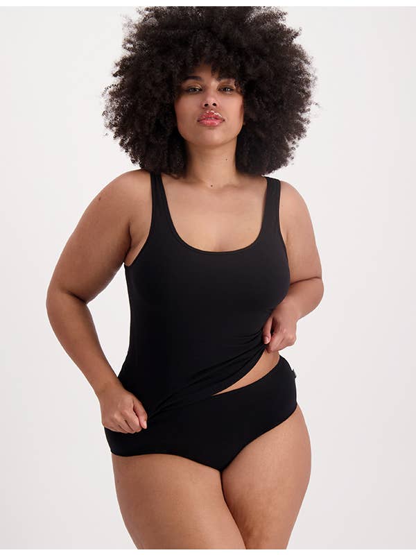 Mina Storm - Wholesale Tank Top - Women's - Nobratop Rory Organic Cotton - Black-Ebony