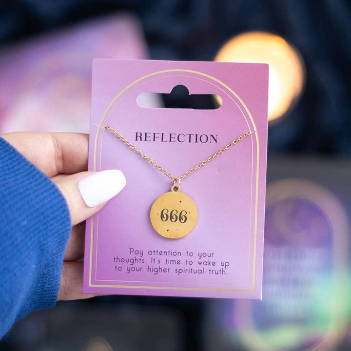 Something Different Wholesale - Vendita all'ingrosso Collana con ciondolo/pendaglio - Collana "Riflessione" Numero Angelico 666