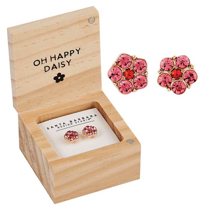 Santa Barbara Design Studio by Creative Brands - Wholesale Jewelry Set - Treasure Box Earrings - Daisy