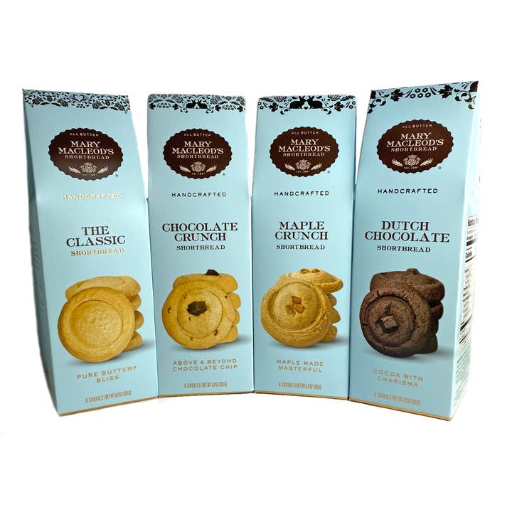 Mary Macleod's Shortbread – Engroshandel Chokoladebar – Blå toppede æske med hollandsk chokolade