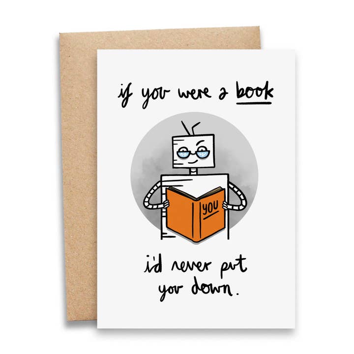 Als je een boek was | Nerd Valentijnsdagkaart | Boekliefhebbers voor wholesale door Debmon Design