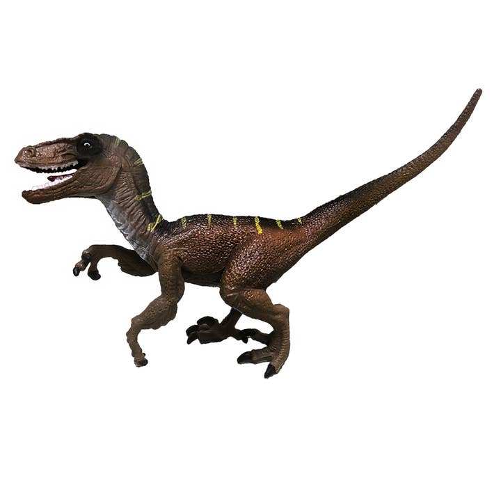 Texas Toy Distribution - Wholesale Figurine toy – Kids - Brown Velociraptor Painted Resin Dinosaur Model Figure