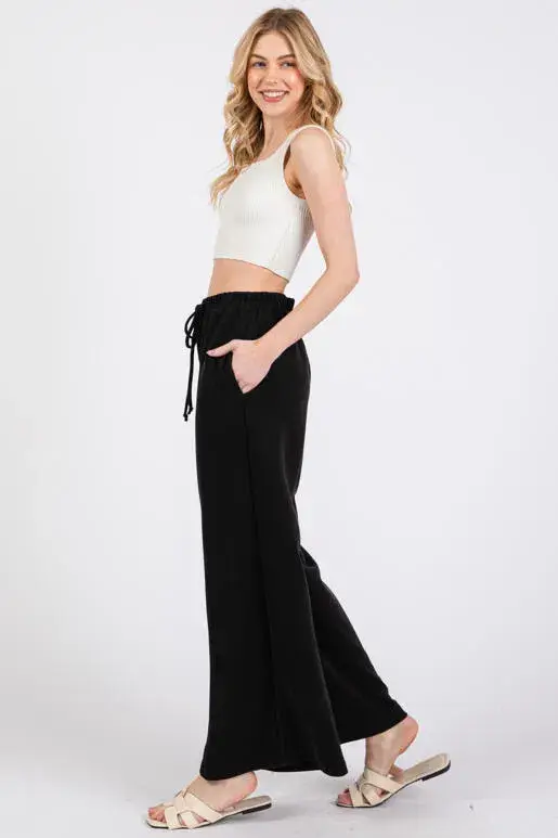 Final Touch - Wholesale Pants - Women's - Modal Jersey Wide Leg Pants - NP7033713