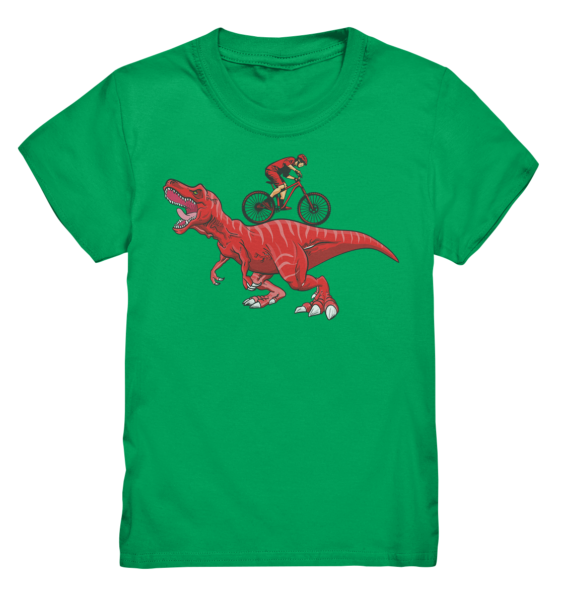 Tigerlino® - Wholesale Screen Printed T-Shirt - Kids - Dinosaur bike dinosaur kids t-shirt3