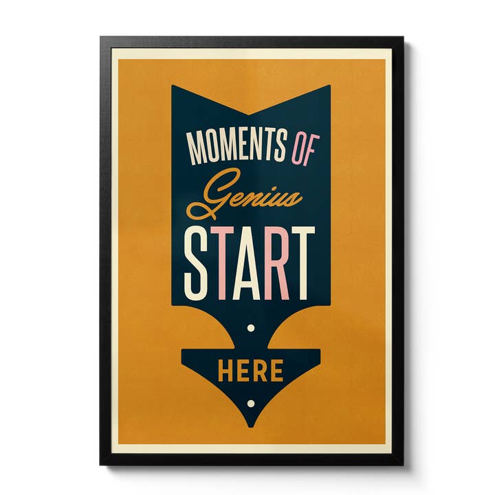 ØJEBLIKKE AF GENI! - Tilbage til skolen Giclée Print for engroshandel hos Telegramme Paper Co.