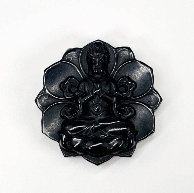 Rock Paradise – Engroshandel Spirituelle sten og krystaller – Krystal ædelsten Kwan Yin gudinde på Lotus udskåret sten5