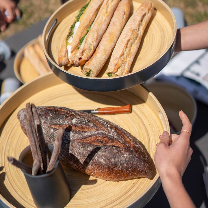 porter green | style + sustainability - Wholesale Serving tray - Smoke | Sebss Large | Biodegradable Bamboo Tray3
