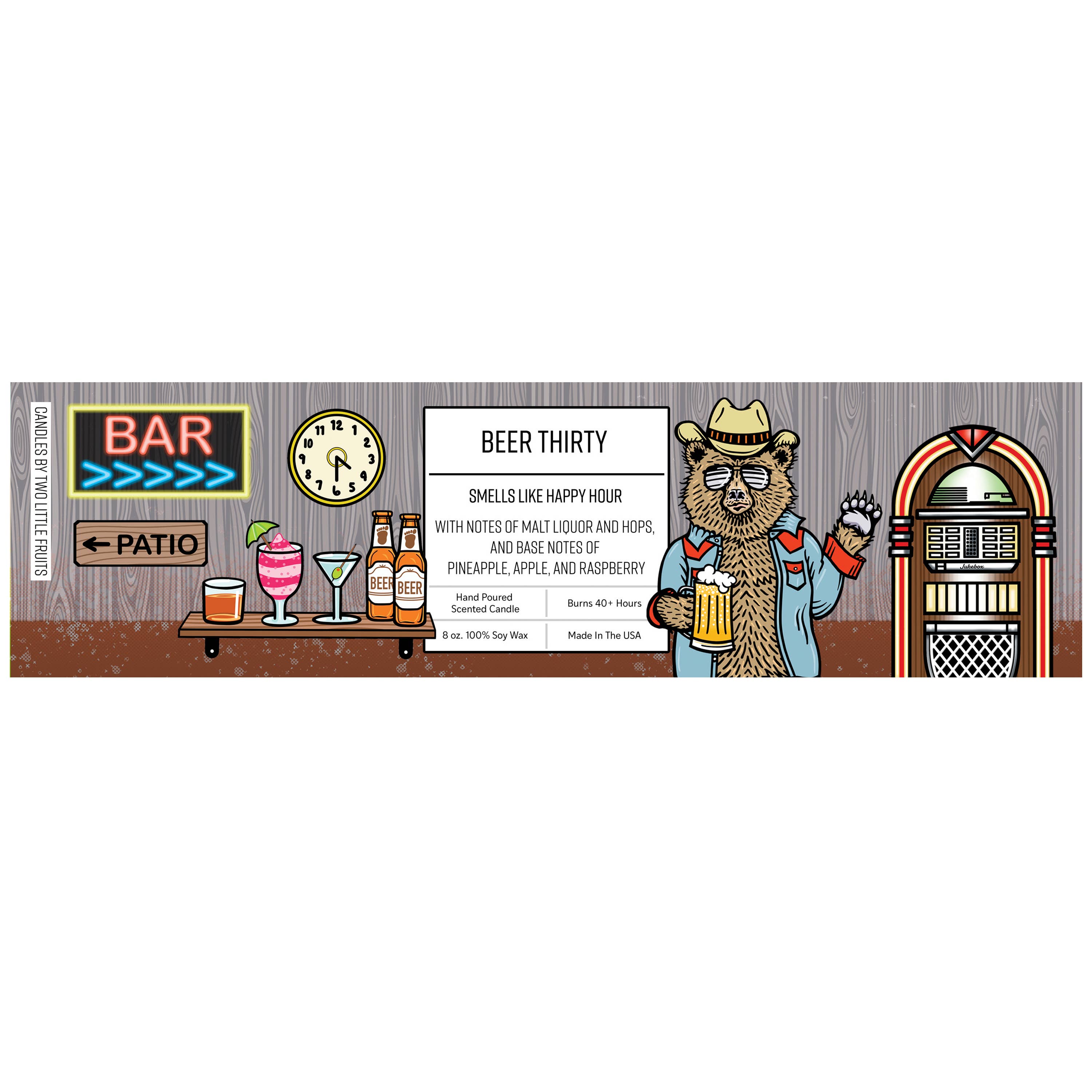 Two Little Fruits - Wholesale Jar/Filled Candle - Candles - Craft Beer Scented – Fun Gift for Beer Lovers6