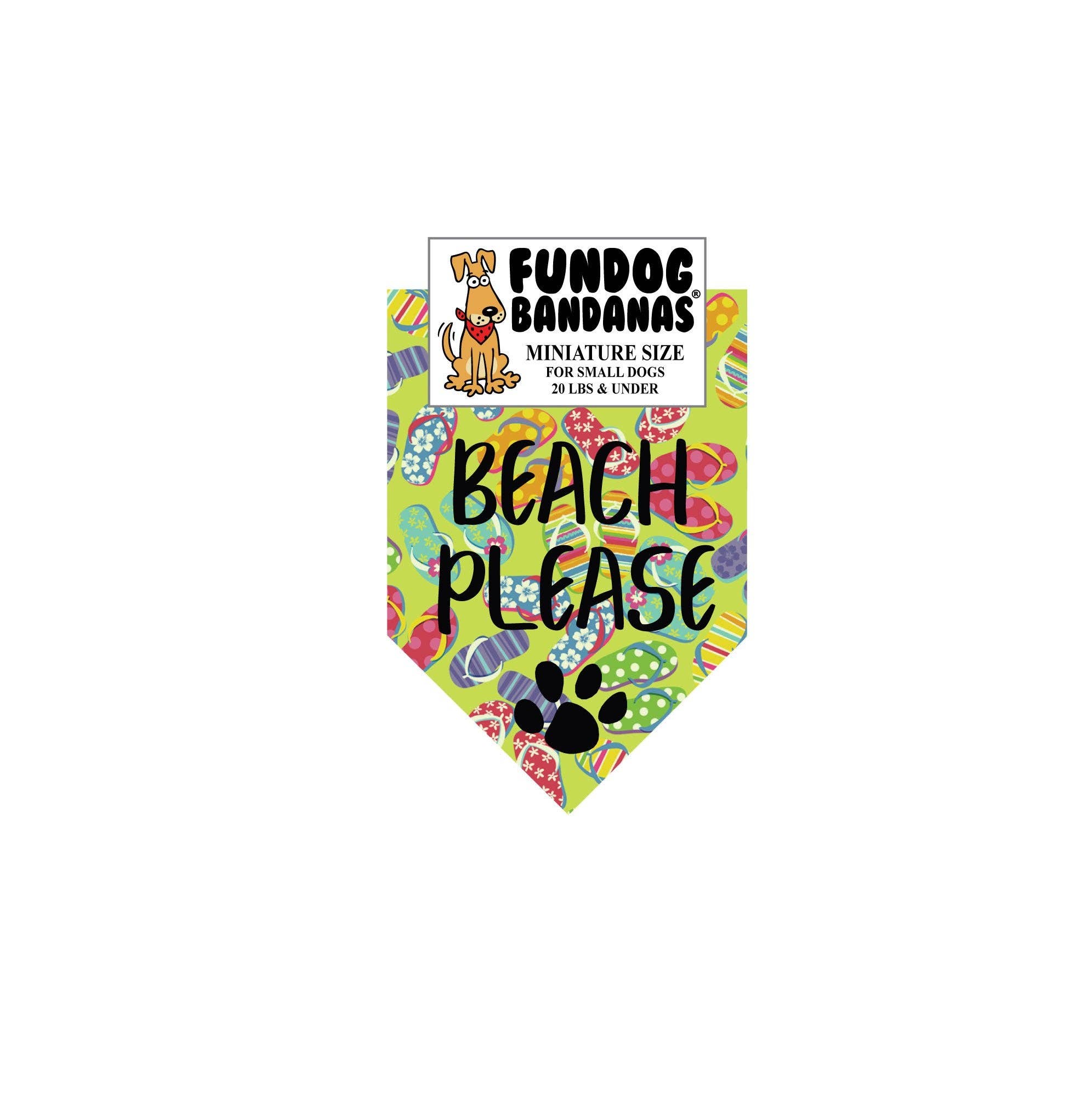 FunDog Bandanas - Venta al por mayor Bandana - Perros - Pack de 5 - Pañuelo para perro "Beach Please"1