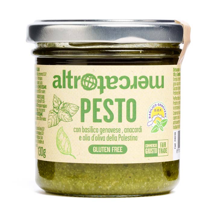 Basilicumpesto met cashewnoten - 130 g voor wholesale door Altromercato