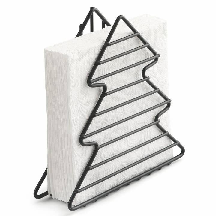 PORTE-SERVIETTES MÉTALLIQUE POUR DÉJEUNER PAR AMBIENTE, NOIR pour la vente par Paperproducts Design • Ambiente