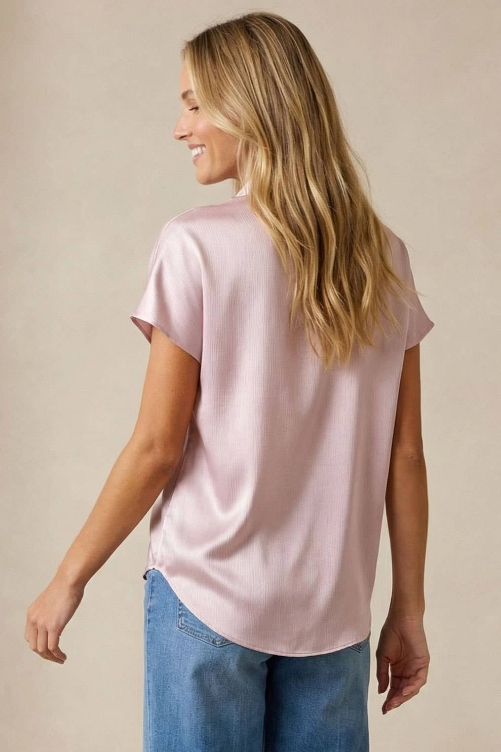 Naked Zebra – Engroshandel Bluse - Dame – Skjortebluse i rynket satin17