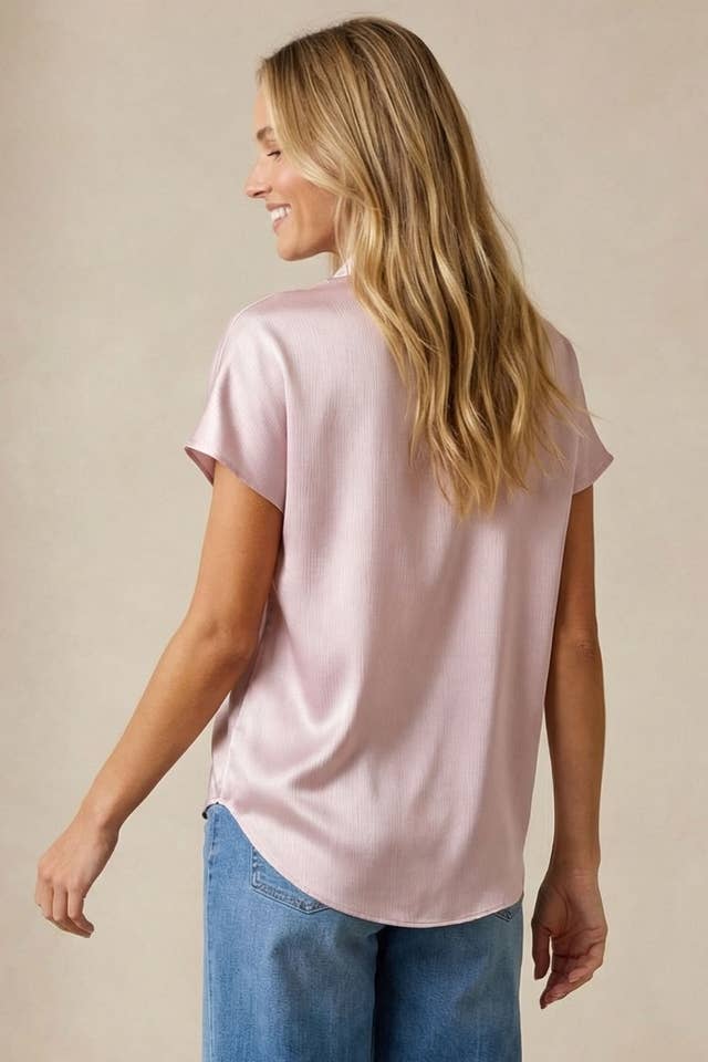 Naked Zebra – Engroshandel Bluse - Dame – Skjortebluse i rynket satin17