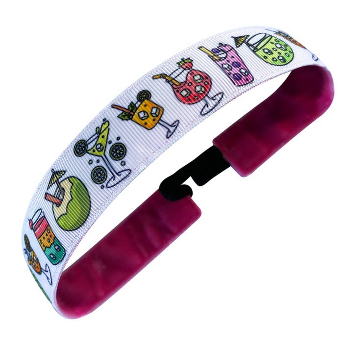 Tropical Tipsy | White, Multi | 1 Inch for wholesale by Sweaty Bands