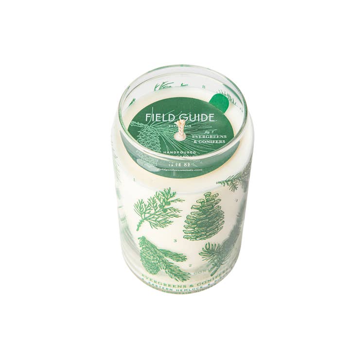 Field Guide Essentials - Wholesale Jar/Filled Candle - Evergreens & Conifers Field Guide Soy Candle1