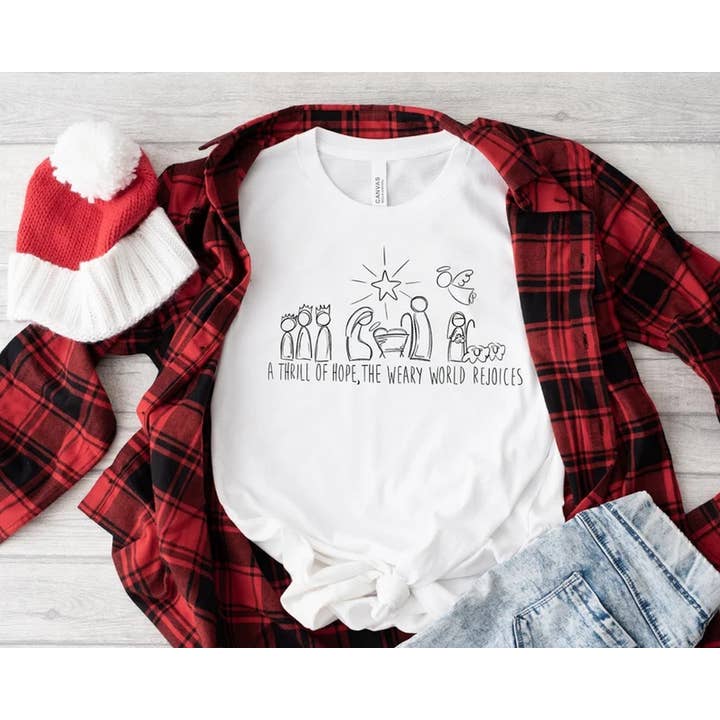 Black Christmas Shirt,Family Christmas Shirt,Nativity Shirt,Christ for wholesale on Faire