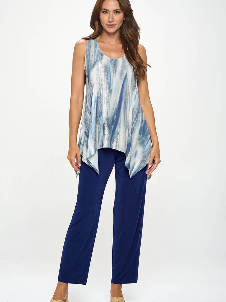 HIT Shark Bite Hem Tank-257HT-TRP1-W413 for wholesale by Jostar