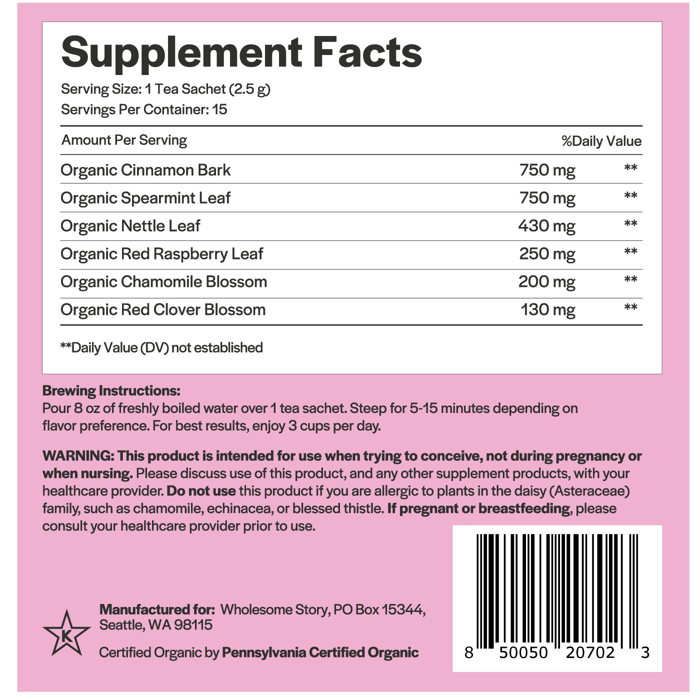 Wholesome Story - Wholesale Nursing Tea - Maternity - Mama-To-Be Fertility Support Tea2