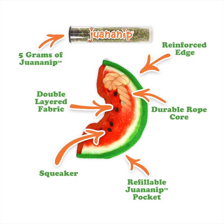 Doggijuana - Wholesale Pet Toy - Dog - Tuffer Chewer Mini Watermelon Slice Refillable Dog Toy1