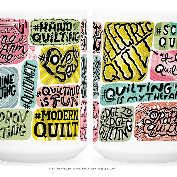 Kathy Weller Art+Ideas - Wholesale Coffee Mug - Quilter's mug1