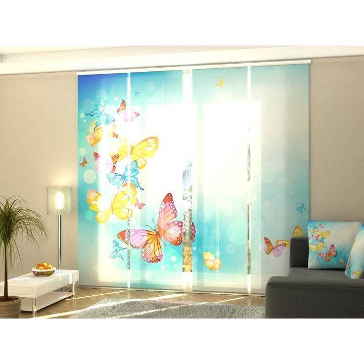 Uppsättning av 4 Butterfly Panel persienner i himlen för wholesale av IlyDecor