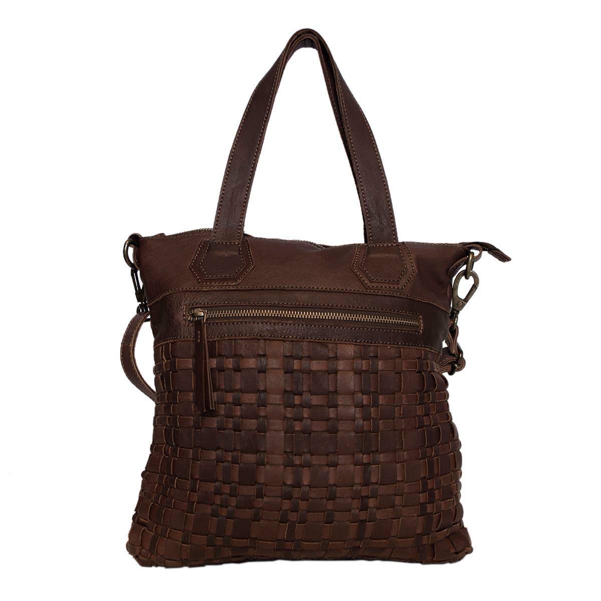 Arrigo - Wholesale Shoulder Bag - Women's - Braided Leather Leather Bag with a Short and a Long Handle27