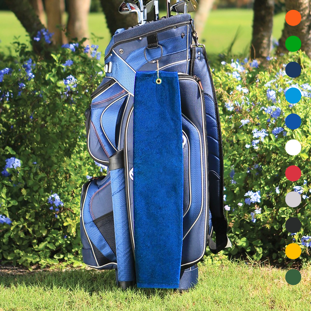Pro Towels - Wholesale Sports Towel - Tri-Fold Platinum Velour Golf Towel: Grommet & Hook8