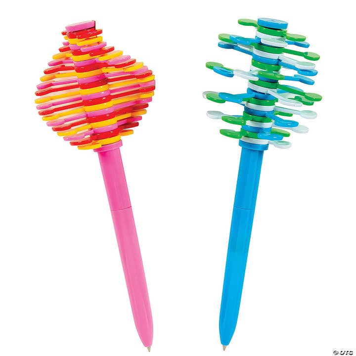 Novelty Brands - Wholesale Fidget Toy - Kids - So Much Fun Spinning Fidget Pen - 12 Pieces Per Display