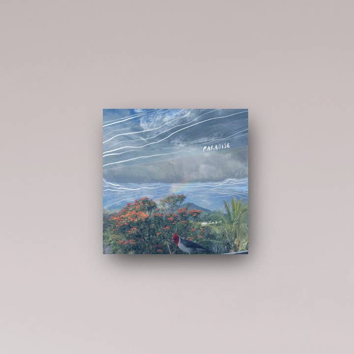 "le paradis est un sentiment" - série : tu exploses, impression sur métal pour la vente par DOEQUO