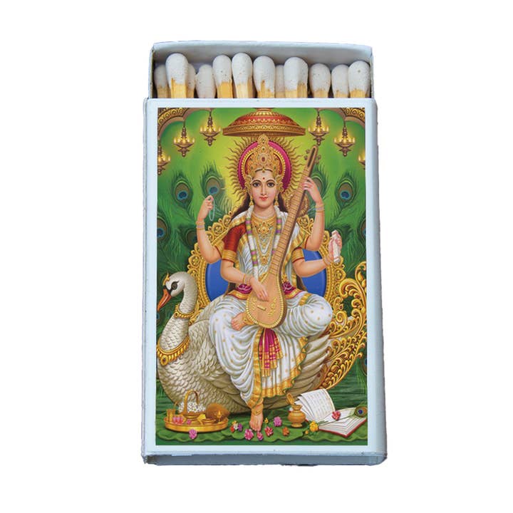 Most Amazing – wholesale Matches – Hindu Deity Saraswati Matchbox • Candle Acc • Matches