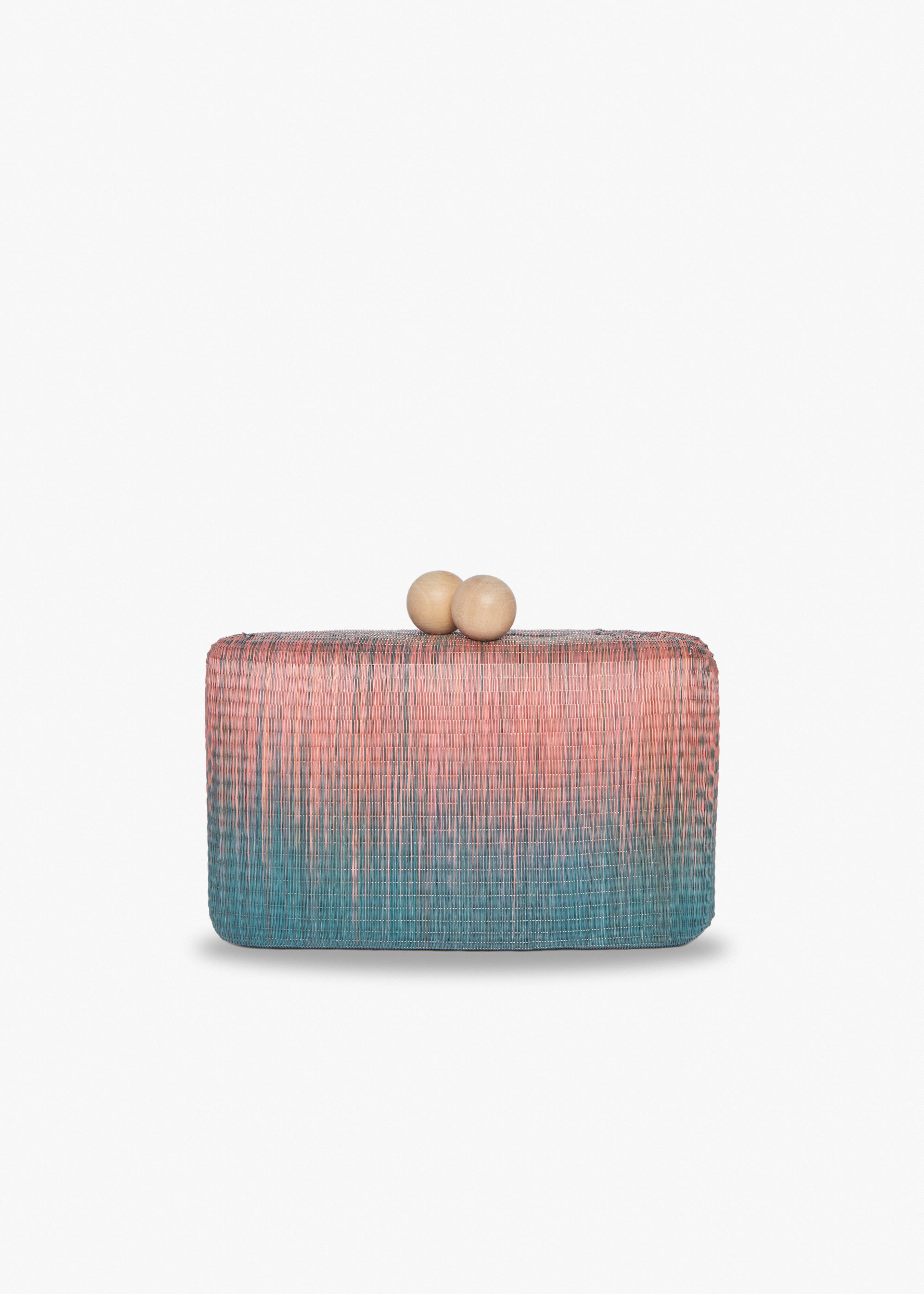Kayu - Wholesale Clutch Bag - Women's - Akna Woven Straw Ombre Clutch Bag0
