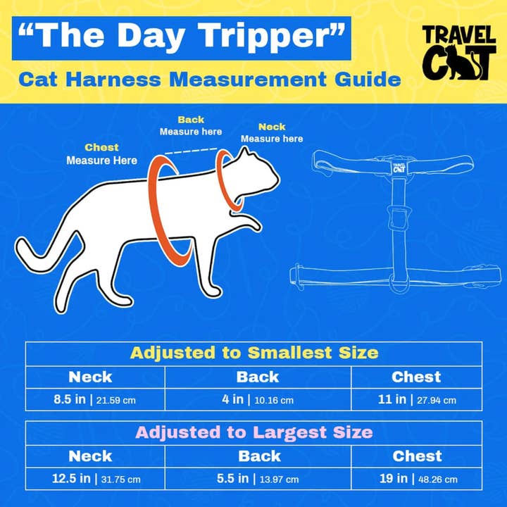 Travel Cat Wholesale - Wholesale Pet Harness - Cat - "The Day Tripper" Adjustable H-Style Cat Harness10