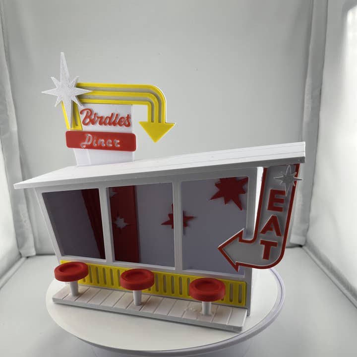🐦 Birdie's Diner 3D-Printed Bird Feeder – Fun, Unique Design for Backyard Birds – Easy to Hang & Fill! 🌿 for wholesale by Huckleberry Concepts