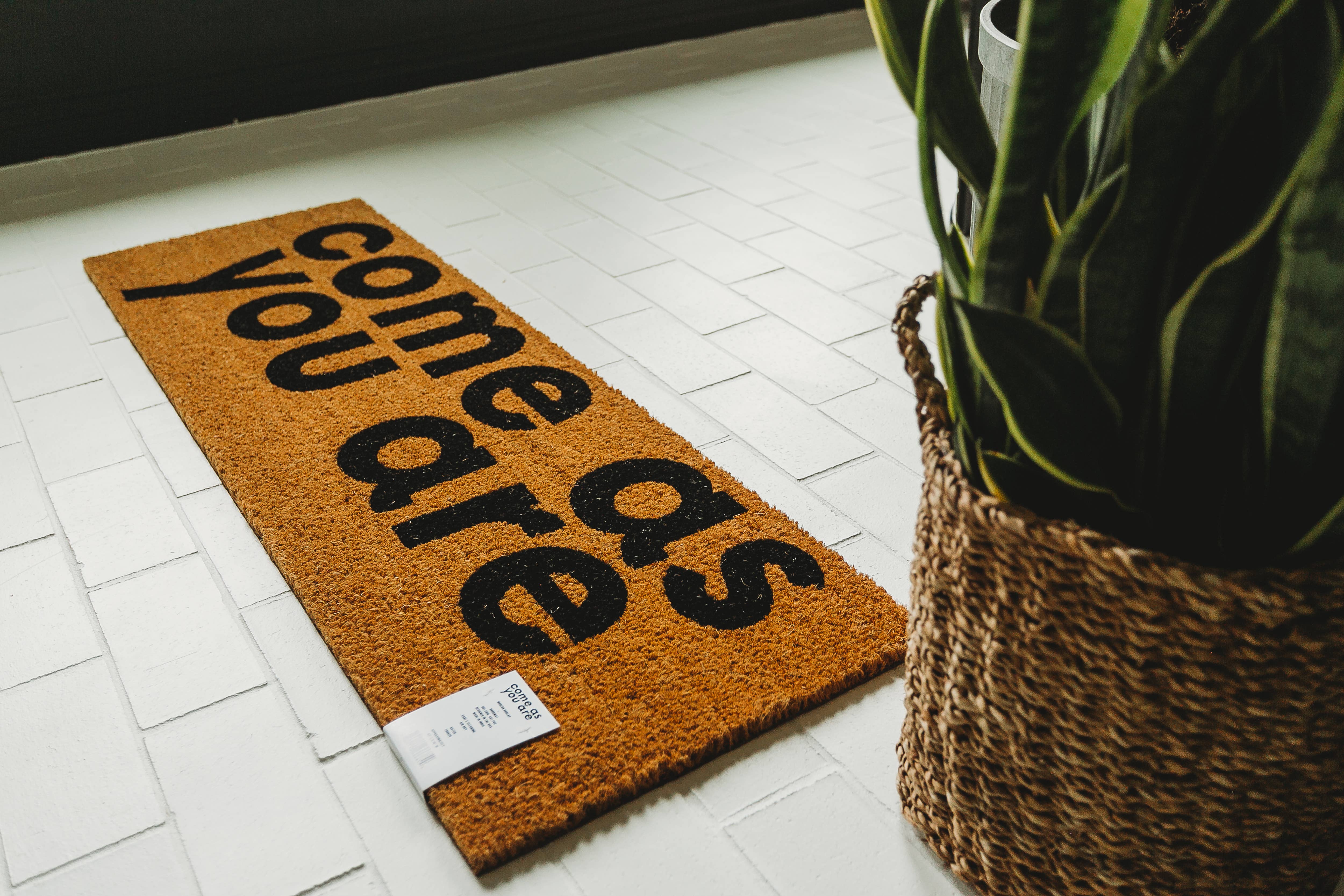 Modern Burlap - Wholesale Door Mat - XL Doormat - Come as you are (New Length)4