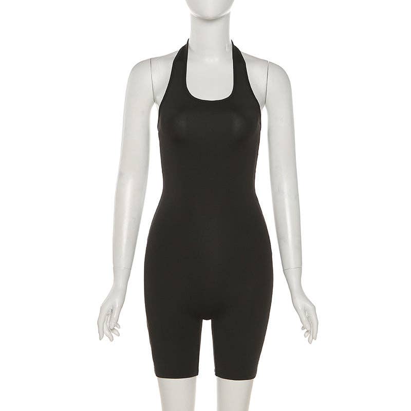 MB Fashion Wholesale - Wholesale Unitard - Women's - MB FASHION HALTER NECK YOGA JUMPSUIT 2542R8