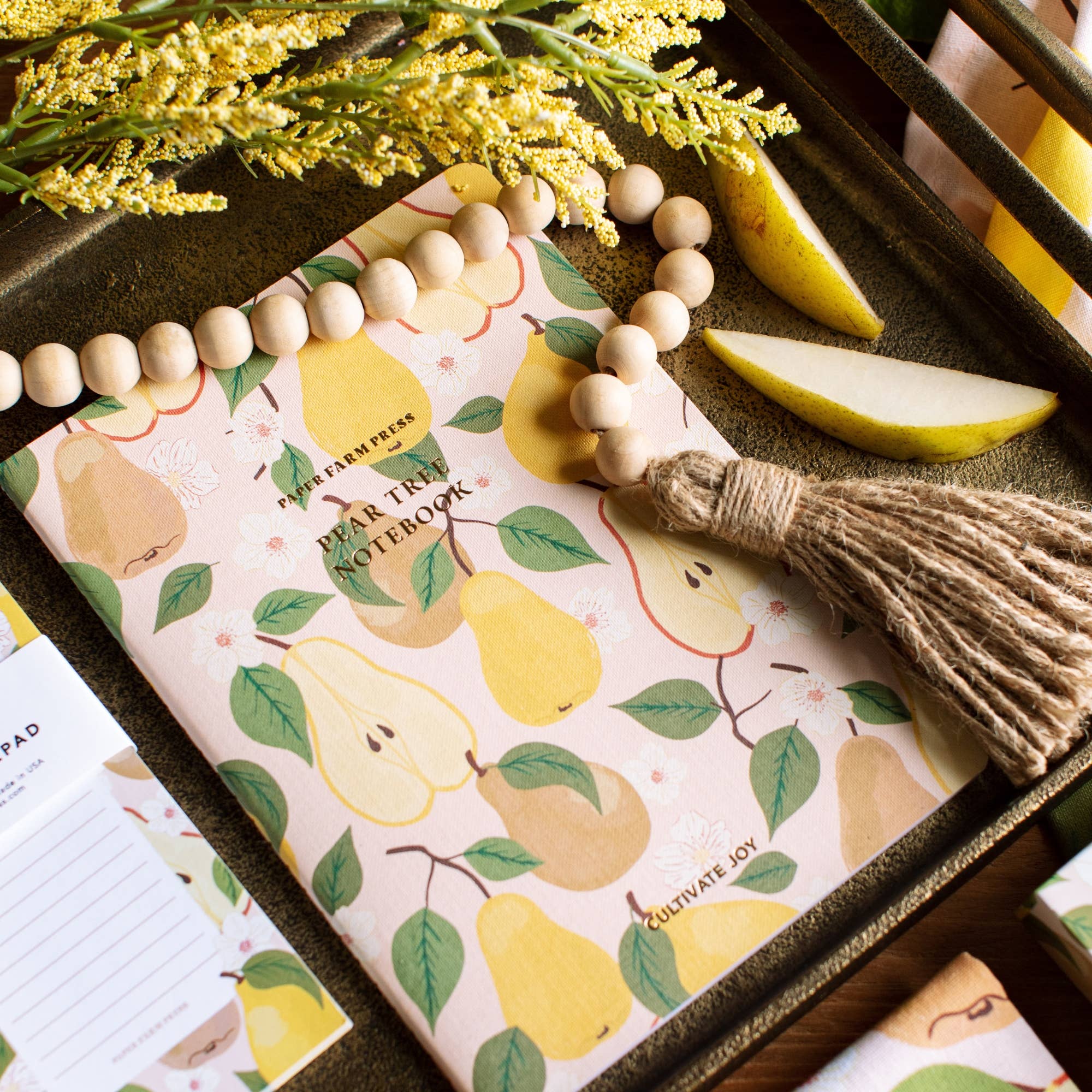 Paper Farm Press - Wholesale Notebook - Cultivate Joy Pear Tree Stitched Notebook1