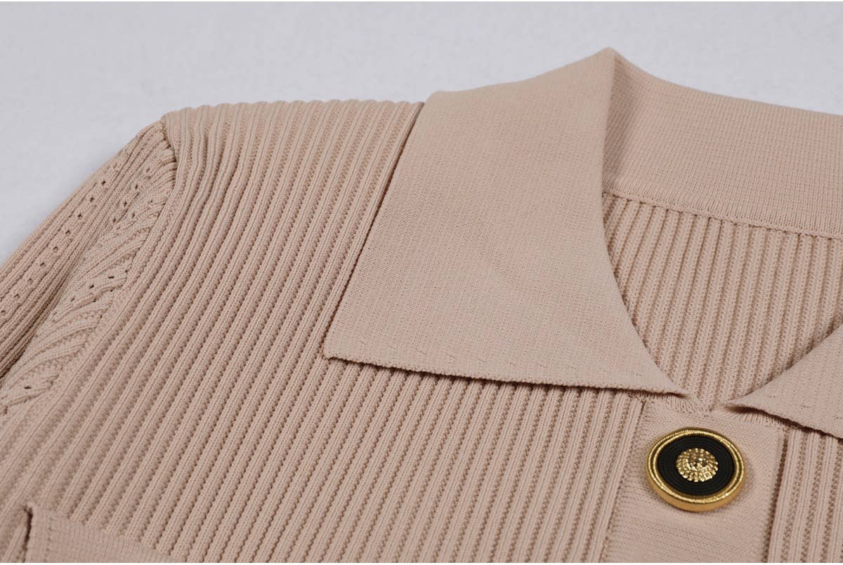 Productseeker - Wholesale Top & Skirt Set - Women's - SET218Y Spring Autumn Knit Cardigan Sweater with Skirt Set2